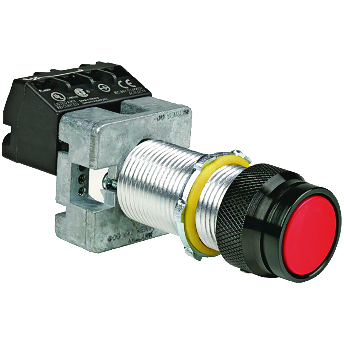 Product image for PUSHBUTTON, MOM SHORT RED 1NC CONTACTS
