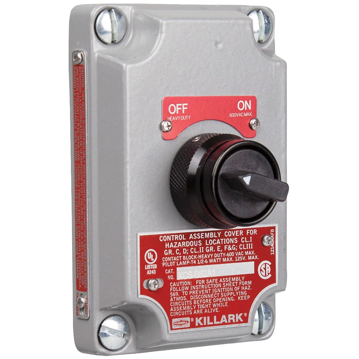 Product image for Selector switch 2 position dead end off/on 1/2in