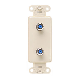 Product image for Insert FxF connector wall jack ivory