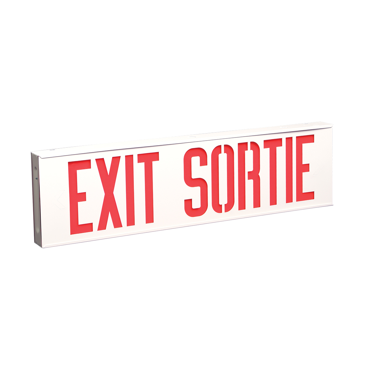 Product image for Sign EXIT SORTIE 1 face white 120-347VAC/24VDC