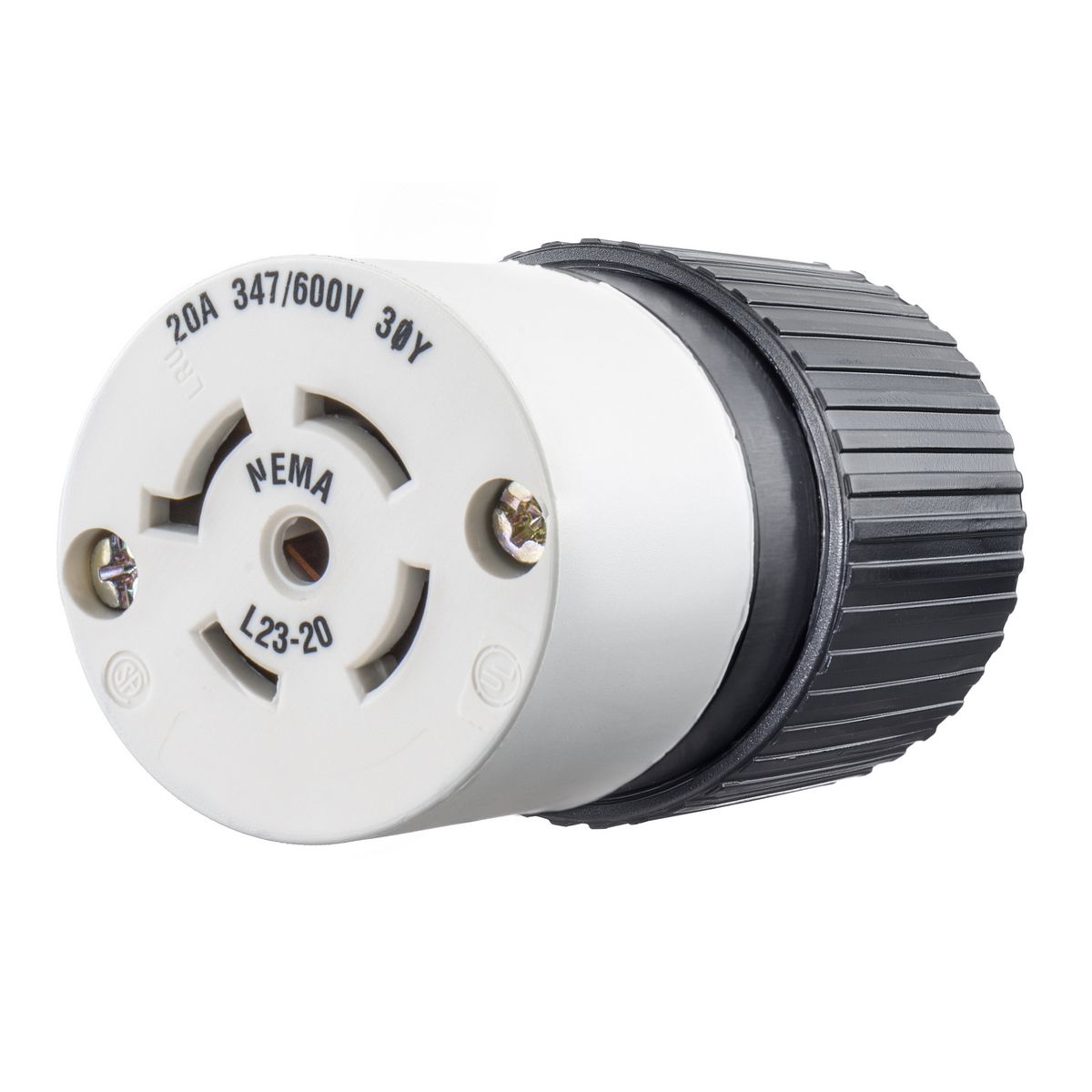 Product image for LKG CONN, 20A 347/600V, L23-20R,B/W