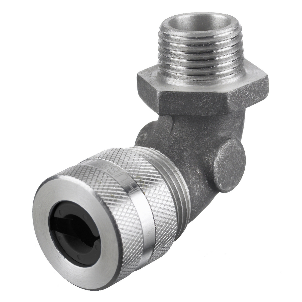 Product image for Connector cord 90.. male aluminium black 3/8" NPT 0.25-0.31"