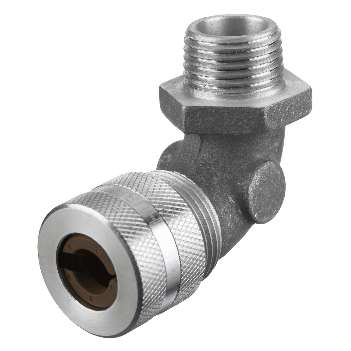 Product image for Connector cord 90.. male aluminium brown 1/2" NPT 0.5-0.63"