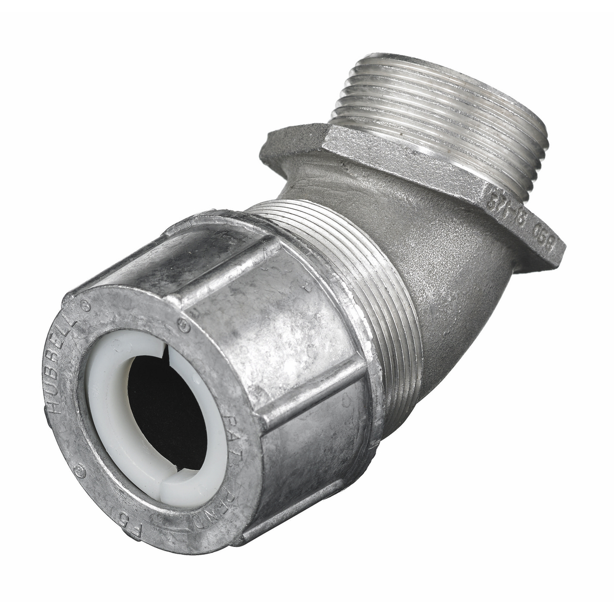 Product image for Connector cord 45.. male aluminium 1-1/4" NPT 1-1.13"
