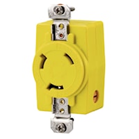 Hubbell Wiring Systems HBL328DCP Locking Plug, 30A, 28 VDC, Yellow