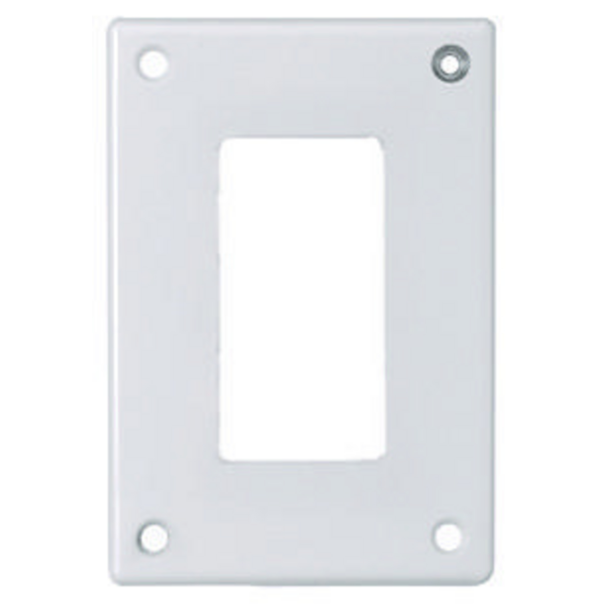 Product image for Wallplate security 1-GFCI/styleline device zinc-plated steel white