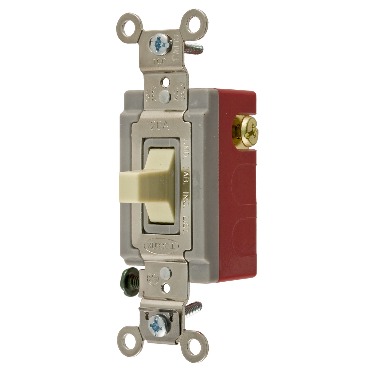 Product image for Switch toggle specification grade SPDT 3-position 20A 120-277V ivory