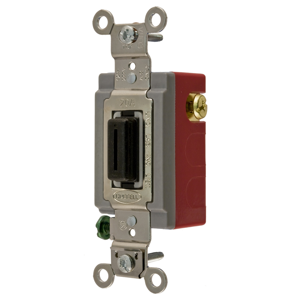Product image for Switch toggle back-side wire 120/277V 20A black