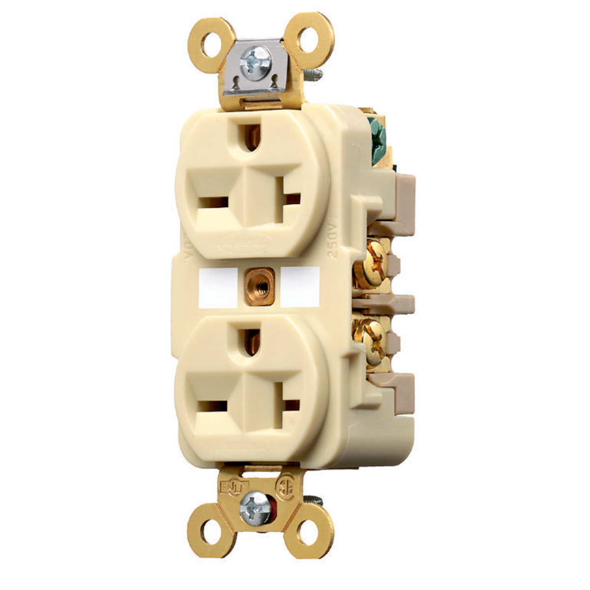 Product image for Receptacle 6-20R duplex 2P 20A 250V ivory