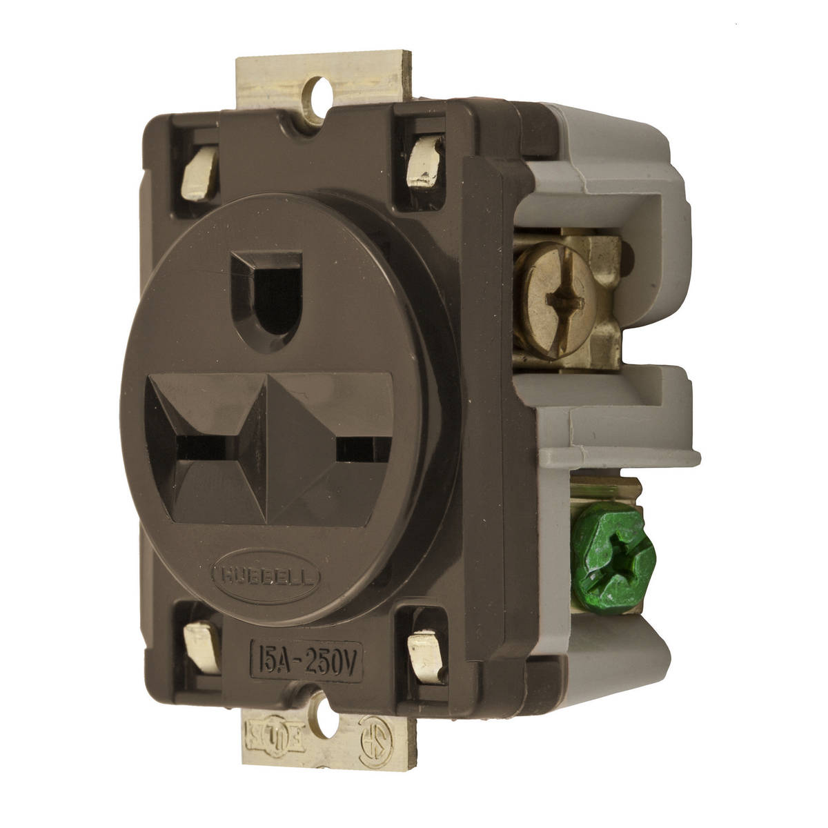 Product image for SGL PANEL MT RCPT, 15A 250V, 6-15R, BR