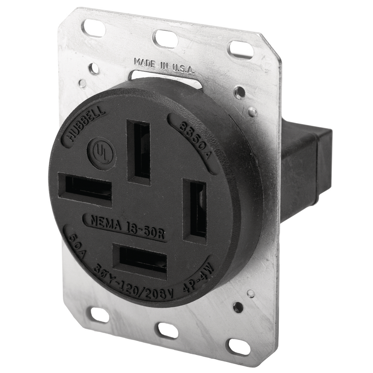 Product image for Receptacle 18-50R outlet box 4P 3ph 50A 120/208V