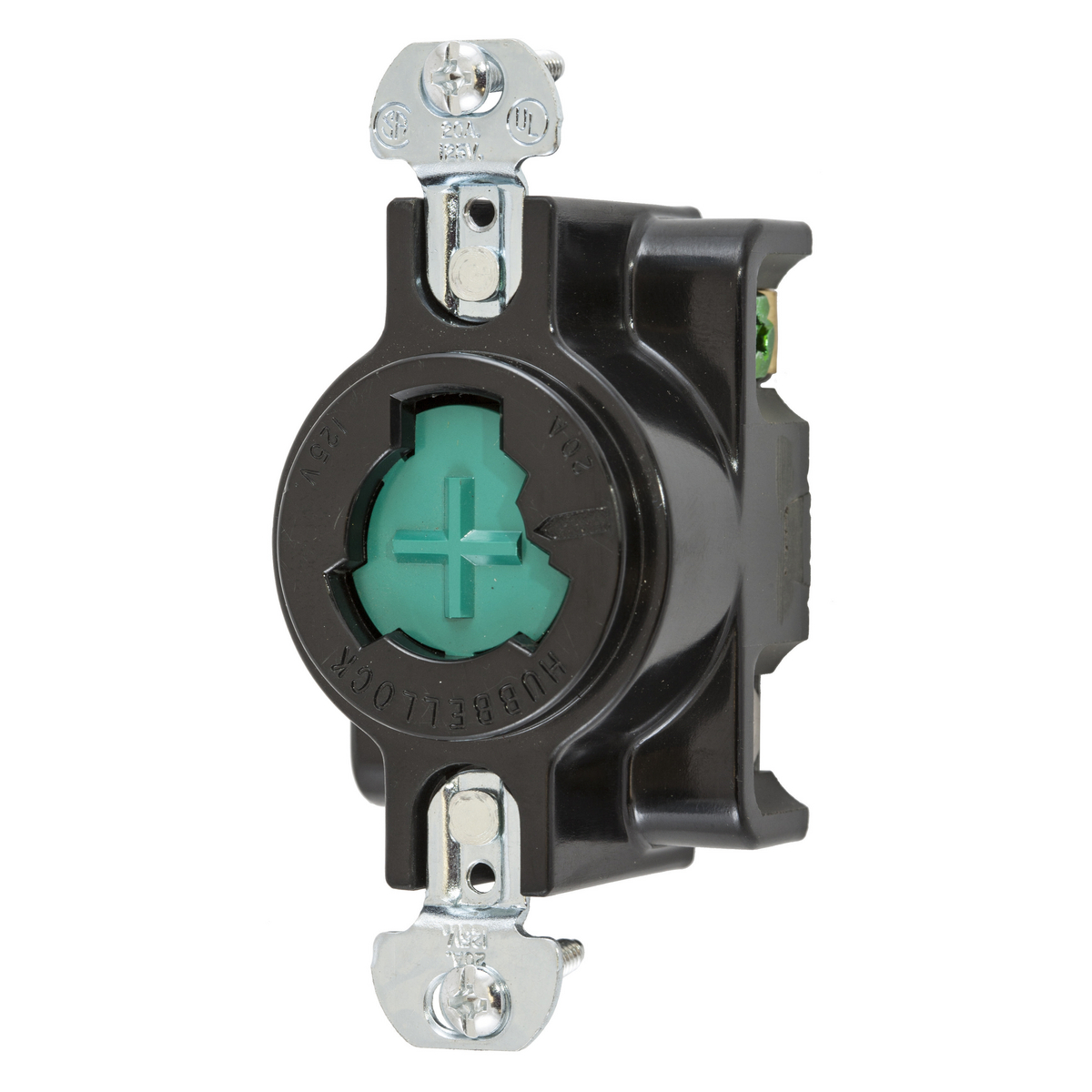 Product image for Receptacle single 20A 125V black