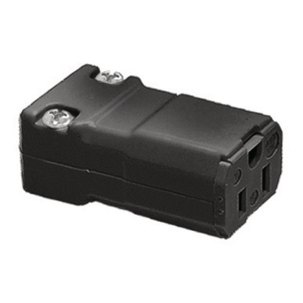 Product image for Connector body nylon 2P3W 125V 15A 5-15R black