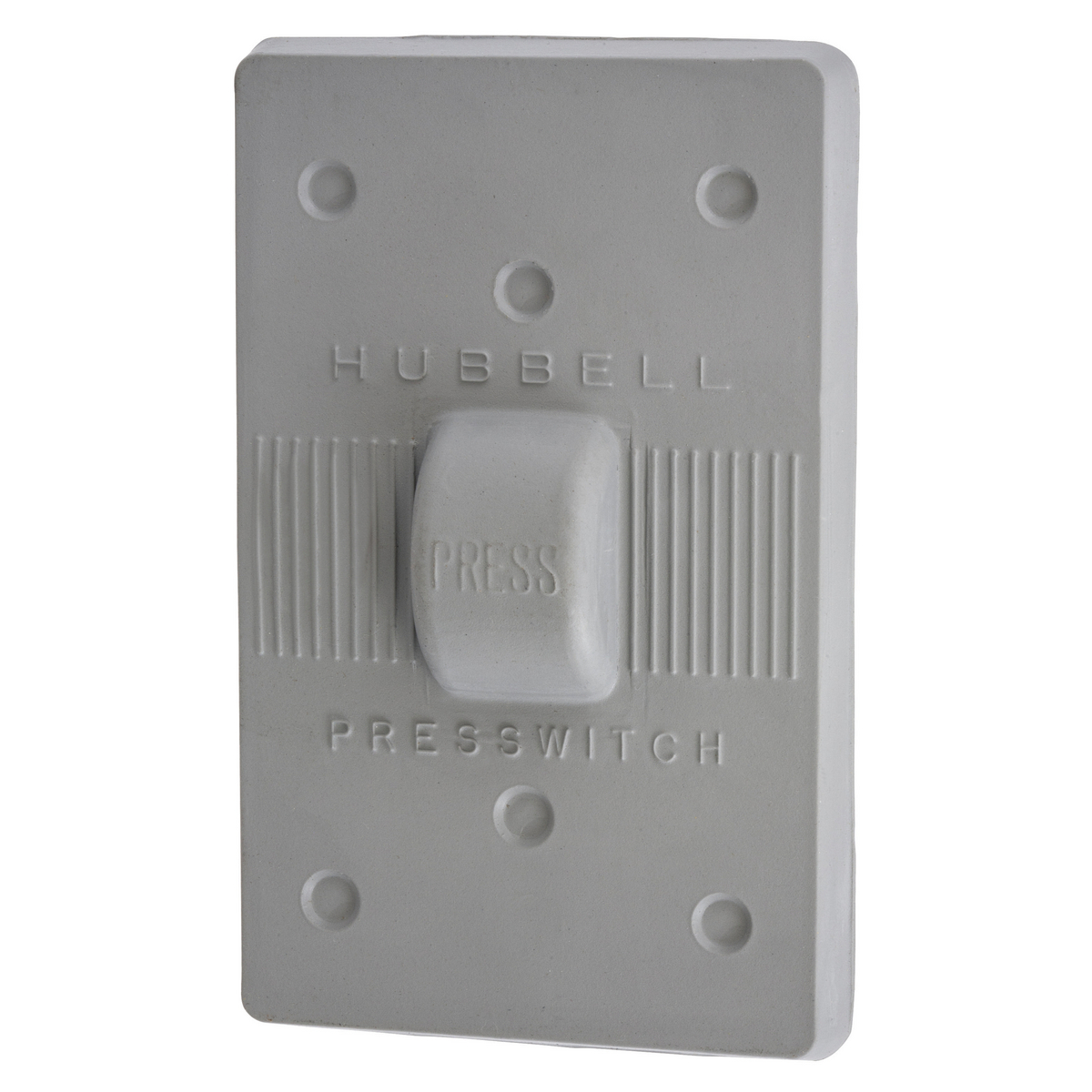 HUB HBL1750 COVER WEATHERPROOF PRESSWITCH GREY WALLPLATE