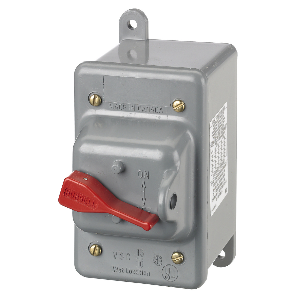 Product image for 30A 600V 2 POLE PLASTIC 3R W/SW
