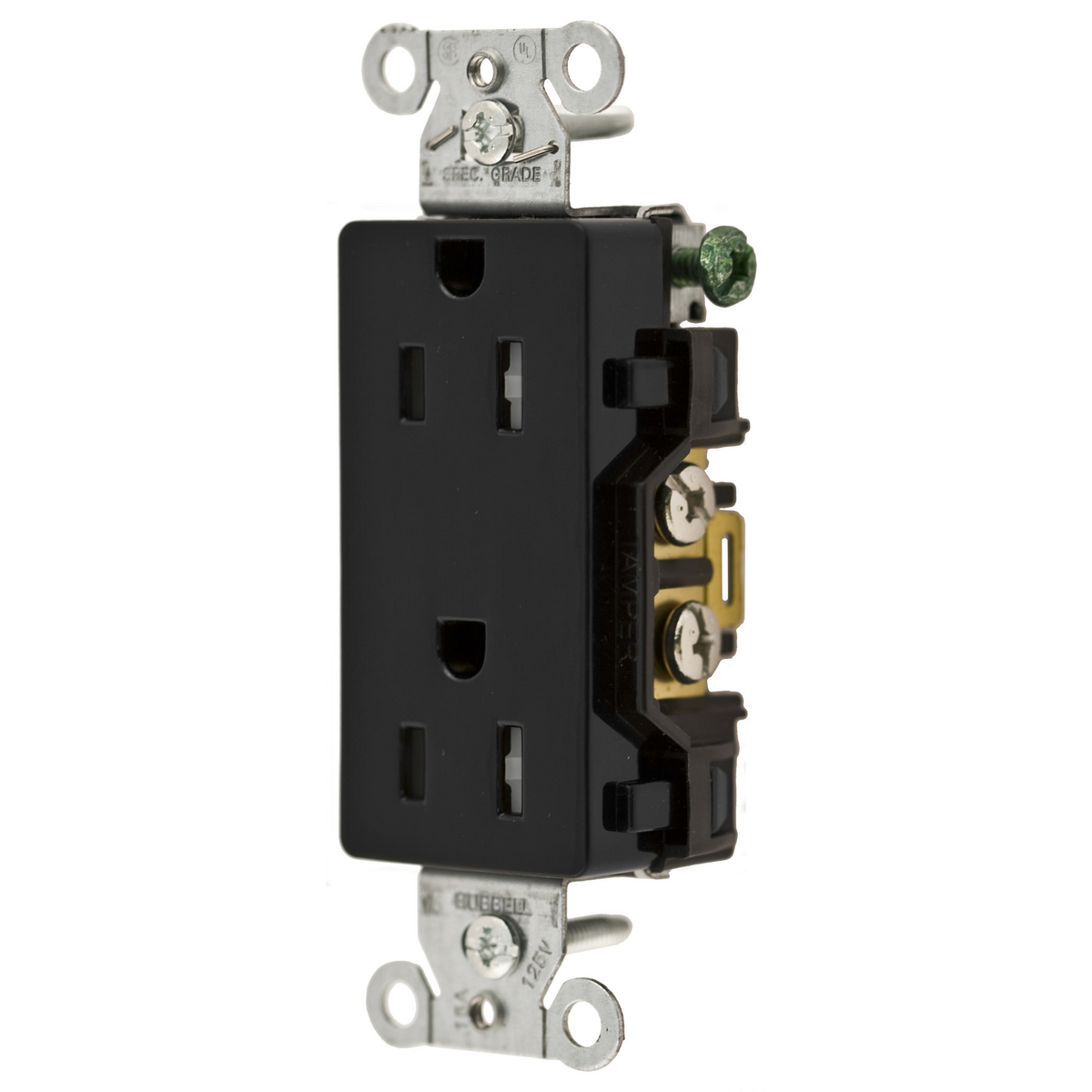 Product image for Receptacle 5-15R TR duplex 2P 15A 125V DECO blk