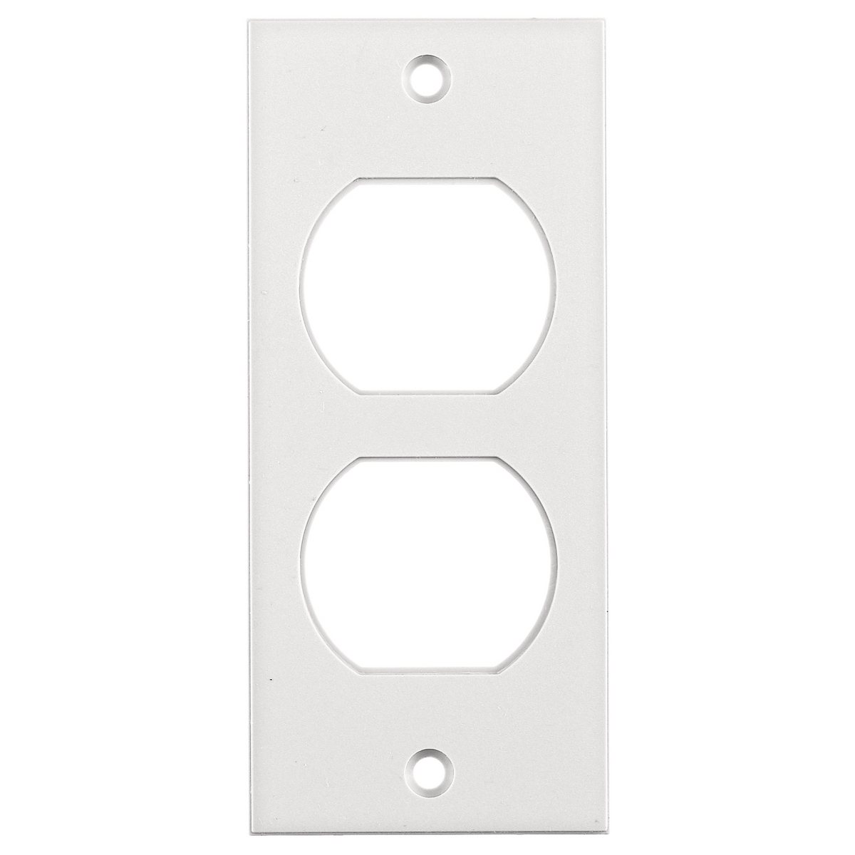 Product image for Plate duplex f/wall box recessed white