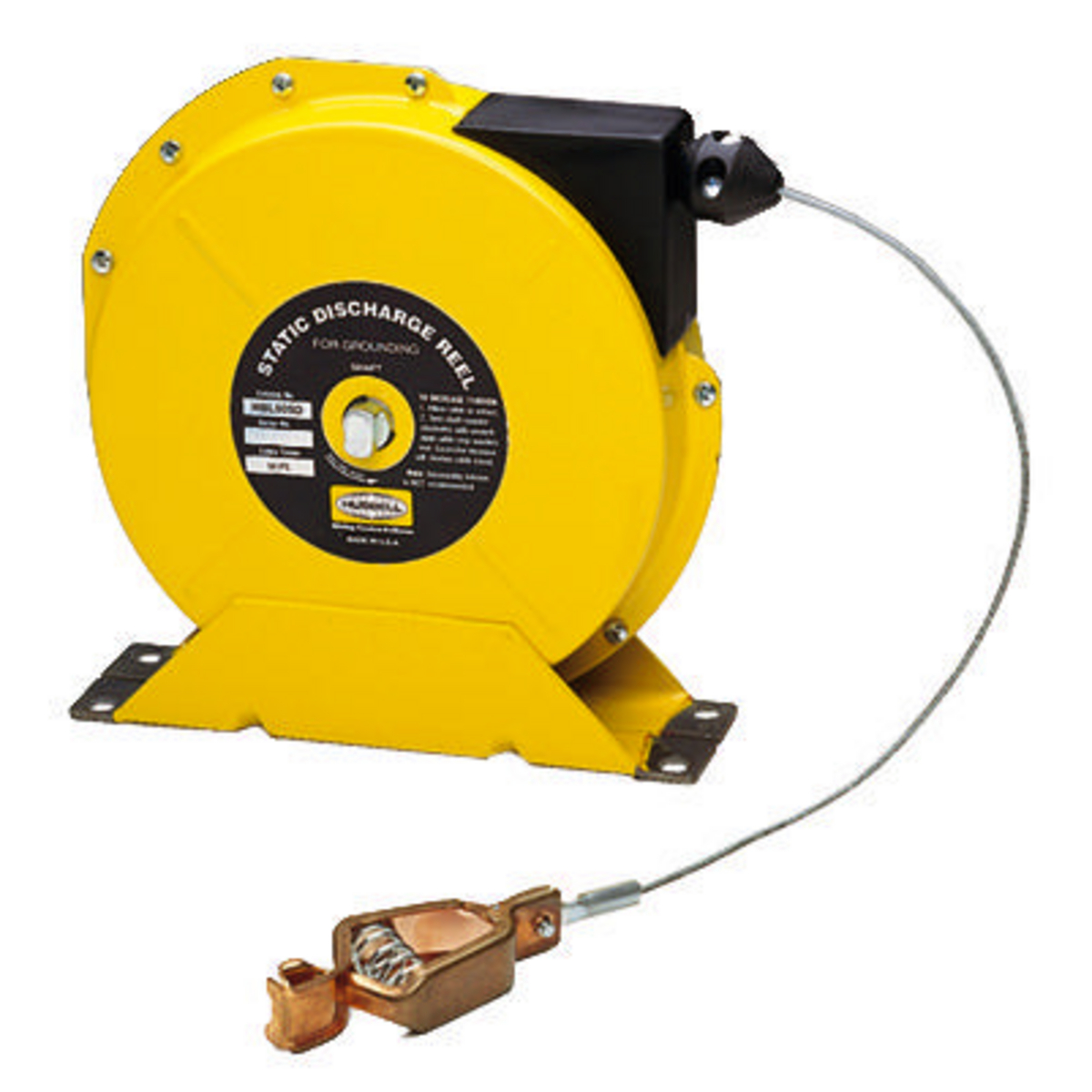 HUB HBL50SD STATIC DISCHARGE REEL 50FT 3/32" STEEL YELLOW