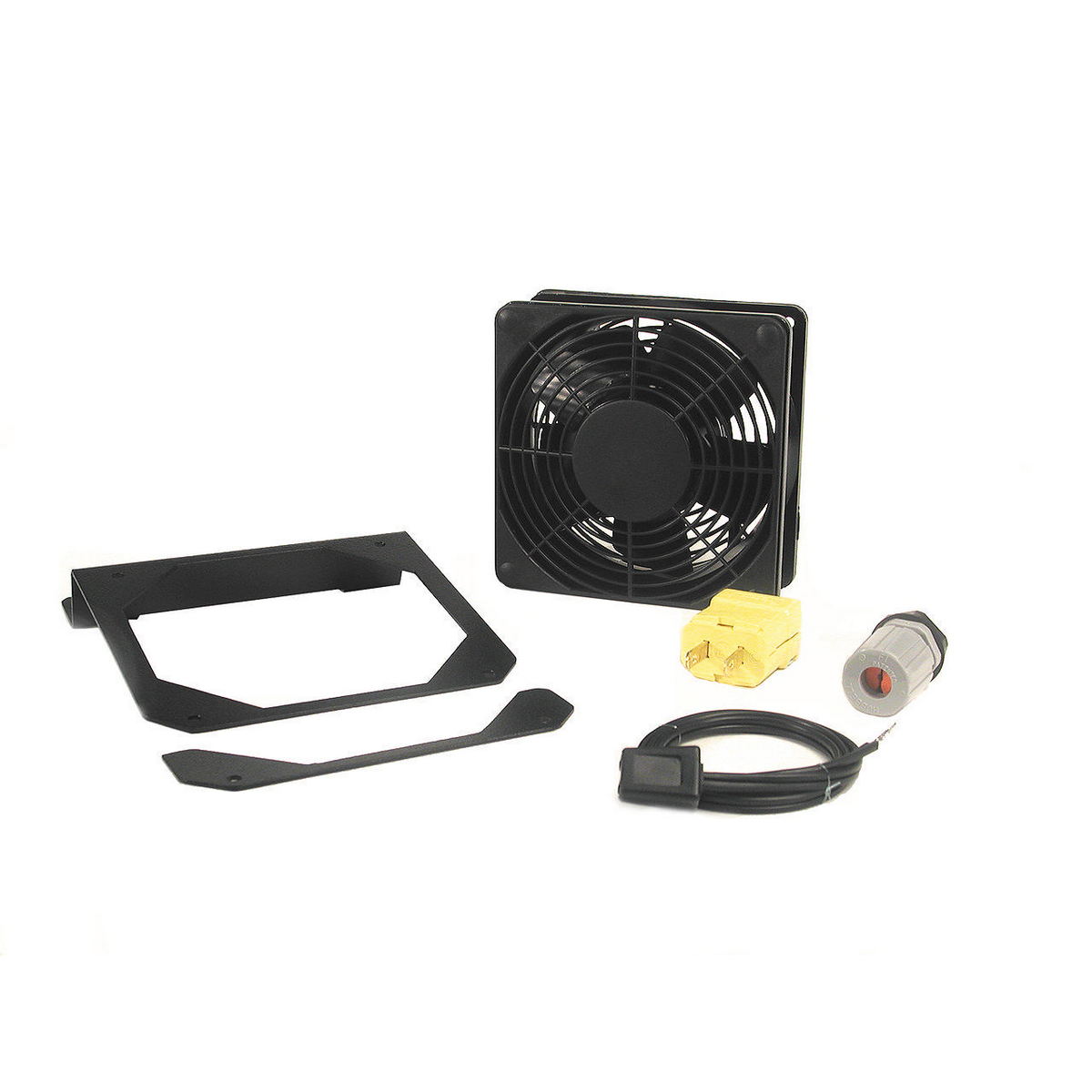 Product image for Kit cabinet fan ventilation steel black 57cfm