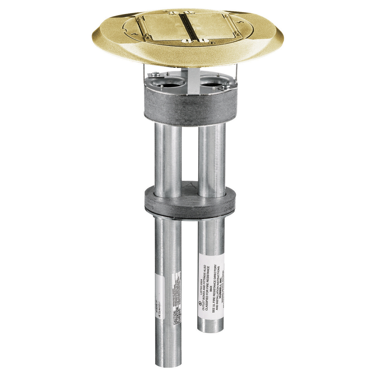 Product image for Poke-through 2-decorator brass