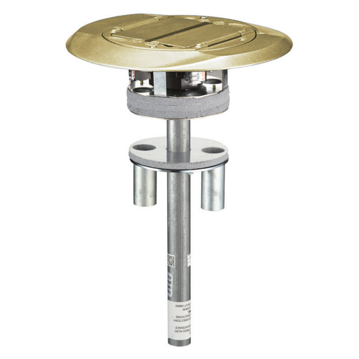 Product image for Poke-through 4x4 brass