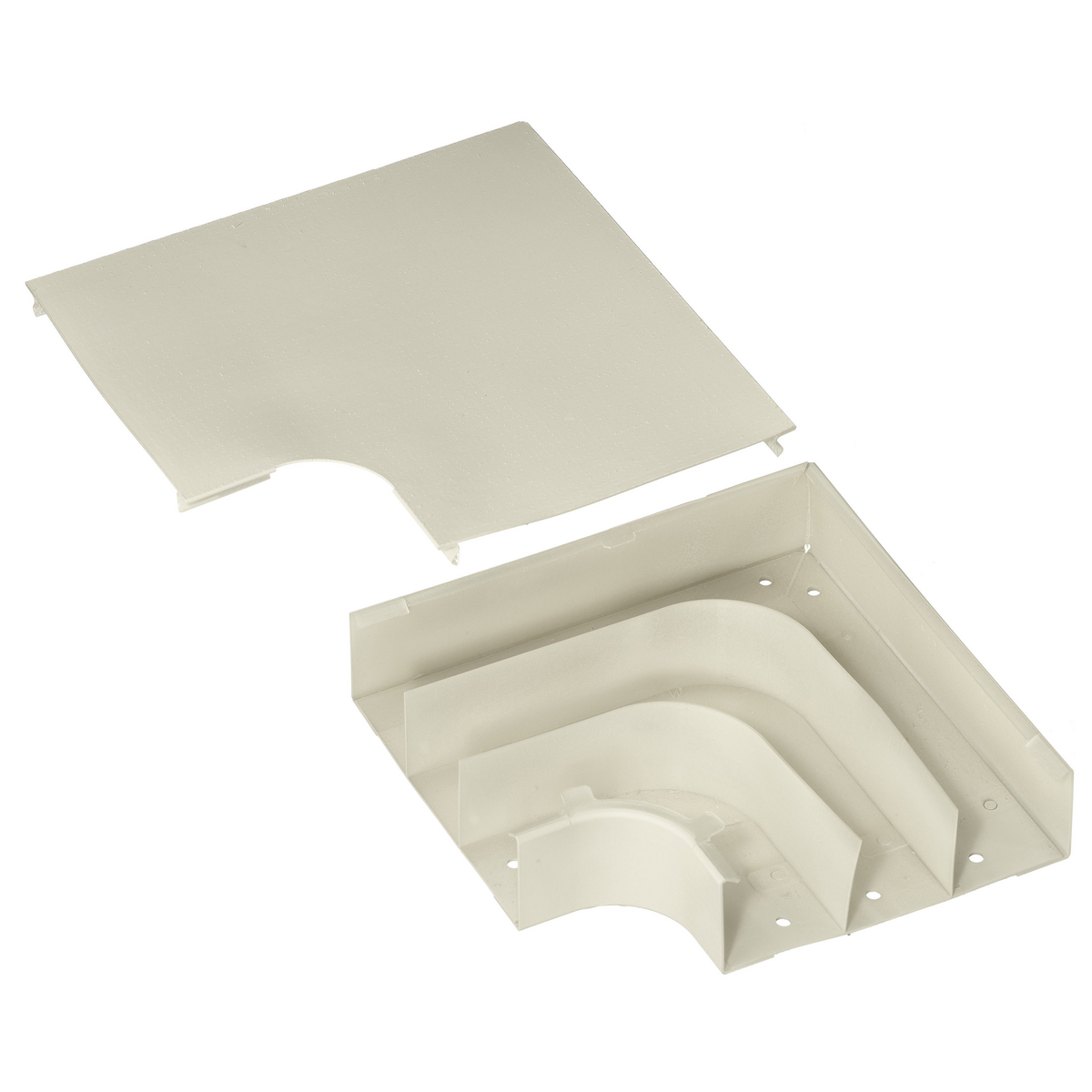 Product image for Flat elbow divided cold-rolled steel ivory 6.75x9.83"