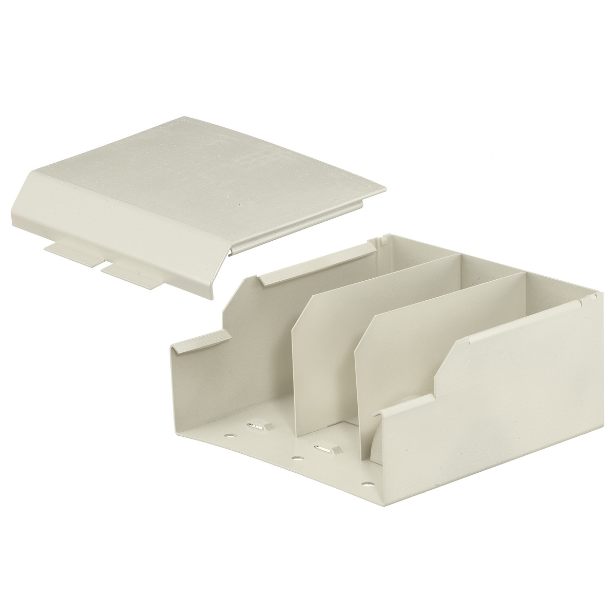 Product image for Fitting divided entrance end steel for HBL6750 raceway ivory