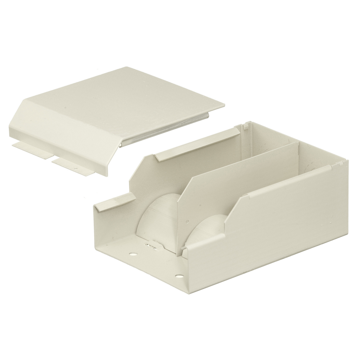 Product image for Fitting end entrance divided for HBL4750 raceway ivory