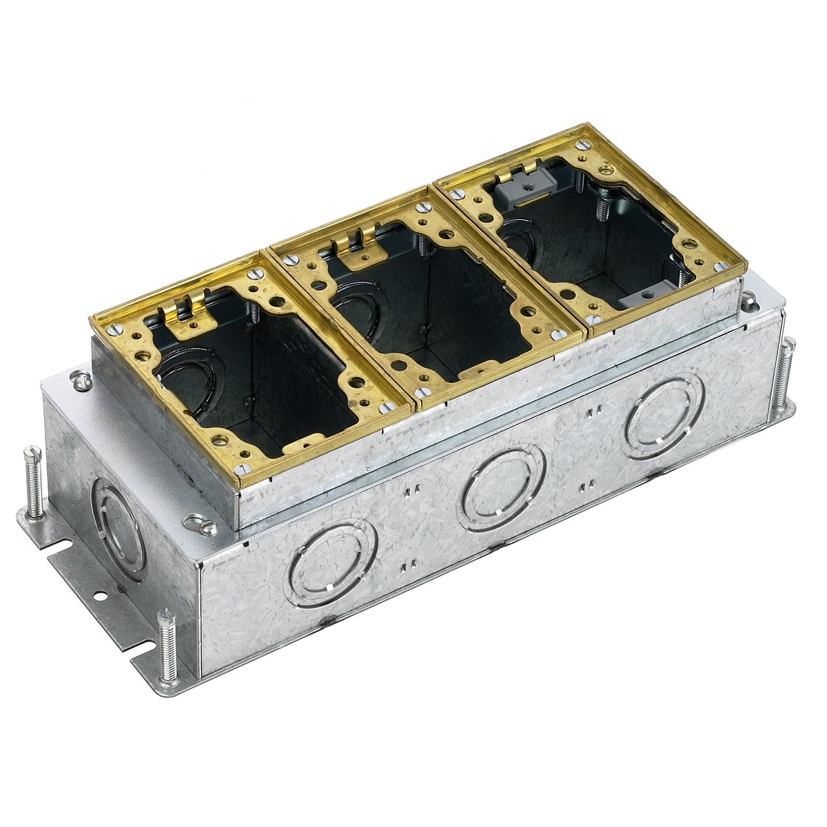 Product image for Floor box rectangle 3G deep stl 3.72x4.81x9.25in