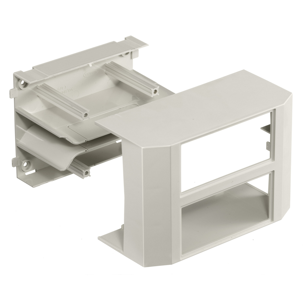 Product image for Box inline 2-gang office-white 4.9x3.25x2.44"