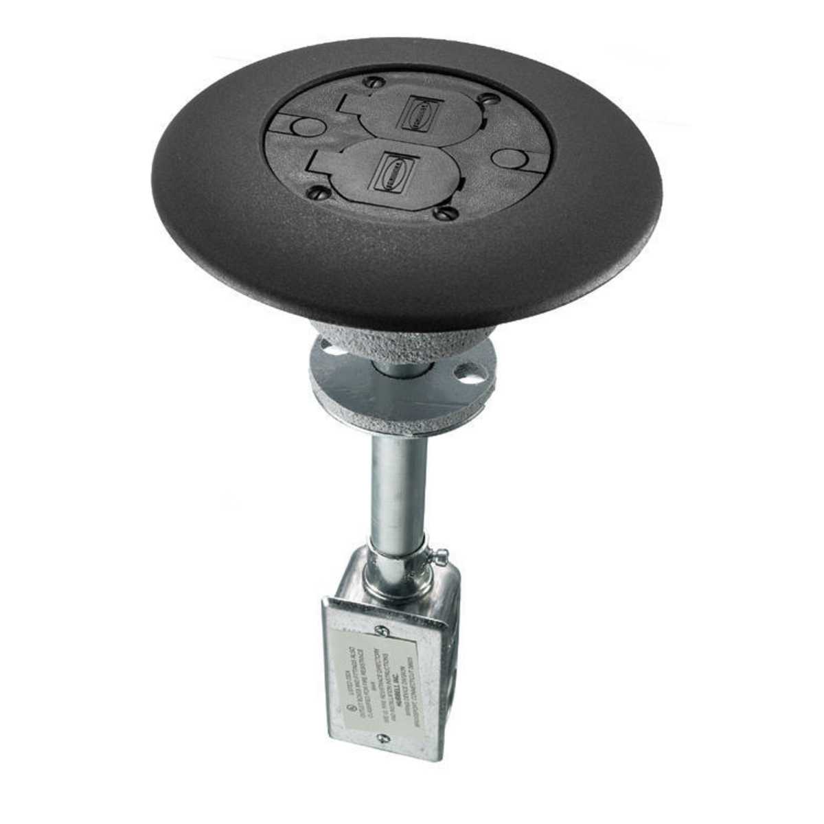 Product image for Unit poke-through duplex aluminium black