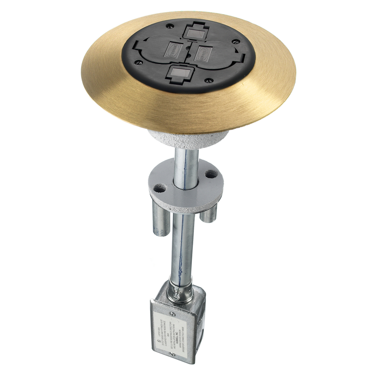Product image for Unit poke-through brass black