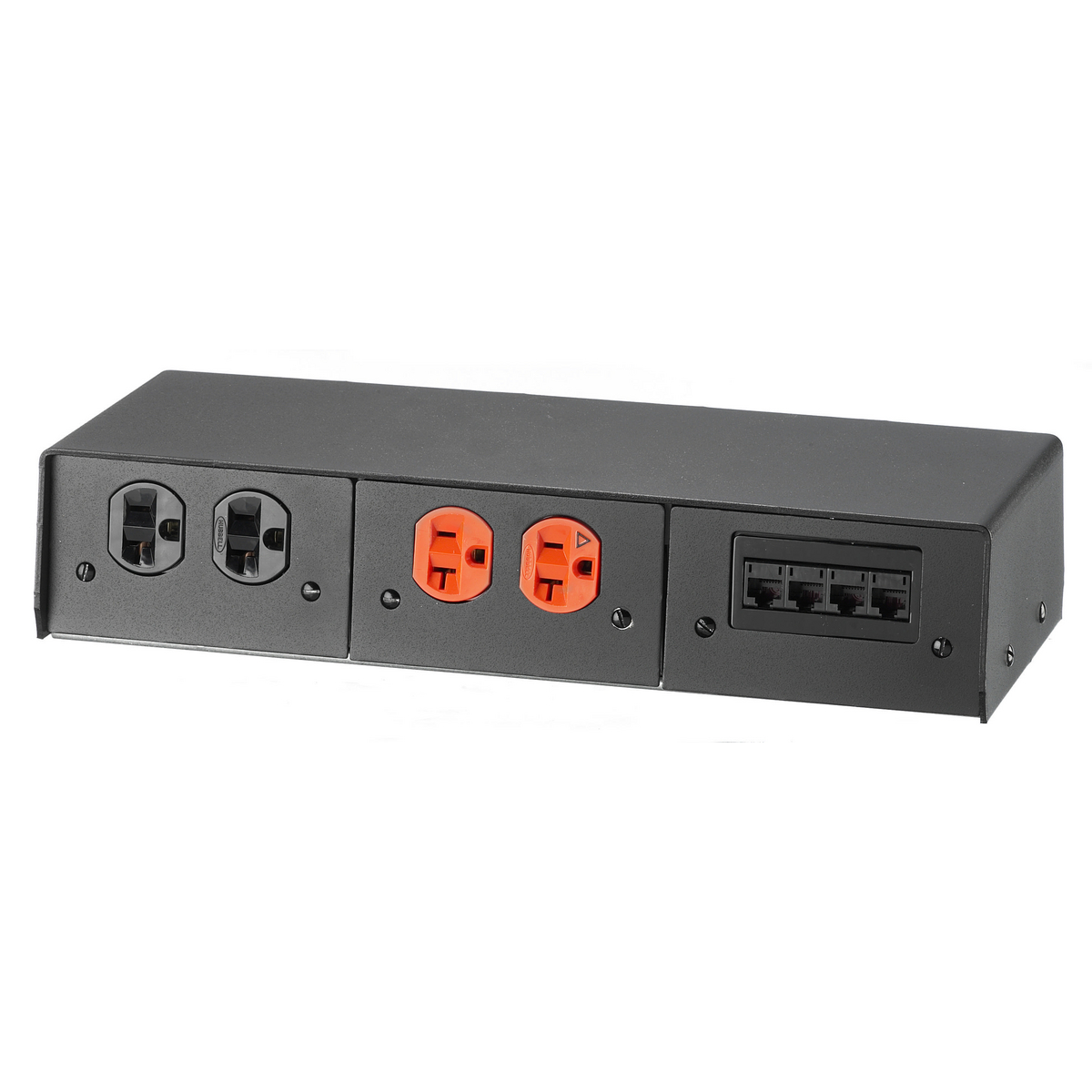 Product image for Fitting service pedestal 6-gang black