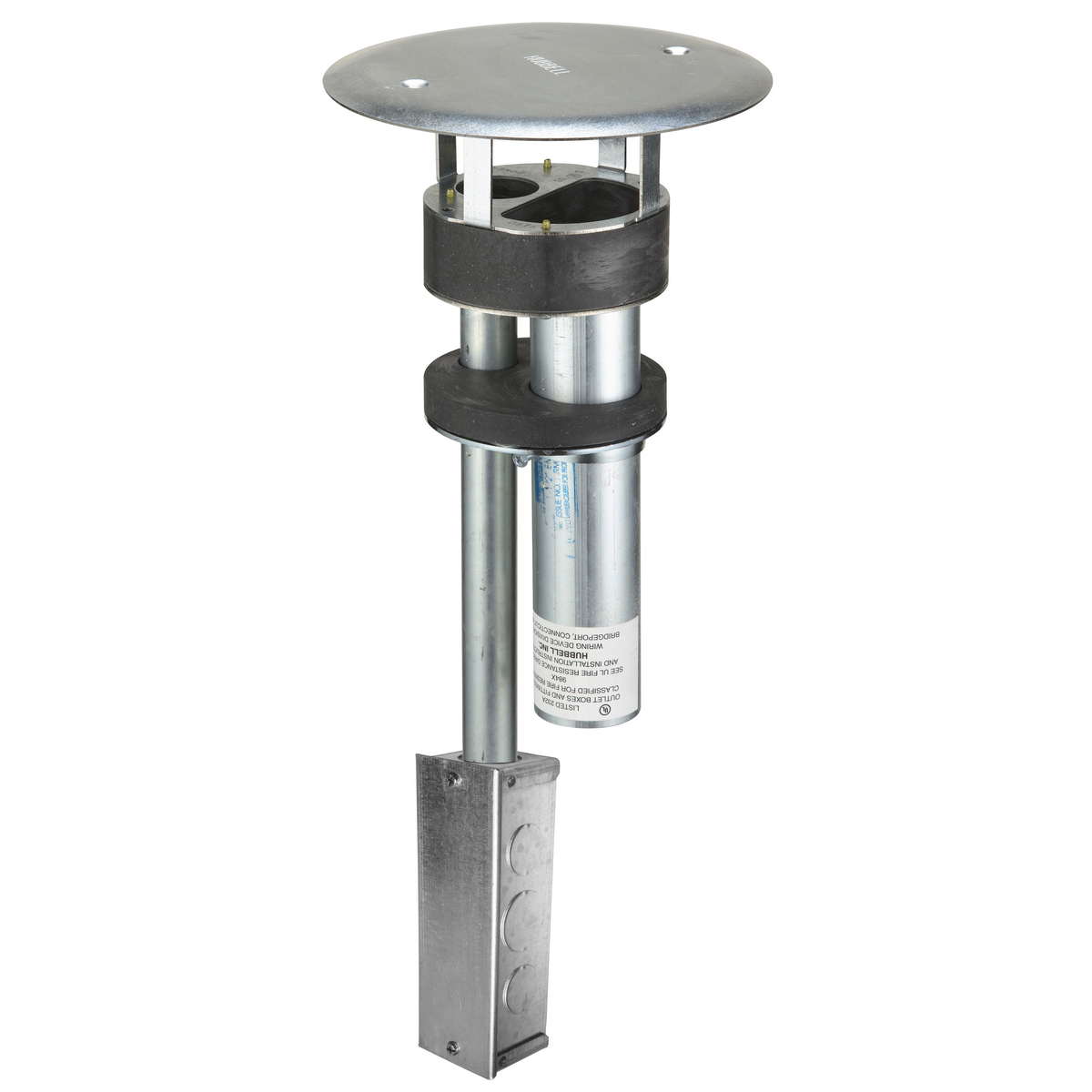 Product image for Floor fitting A/V through junction box 3/4" EMT conduit