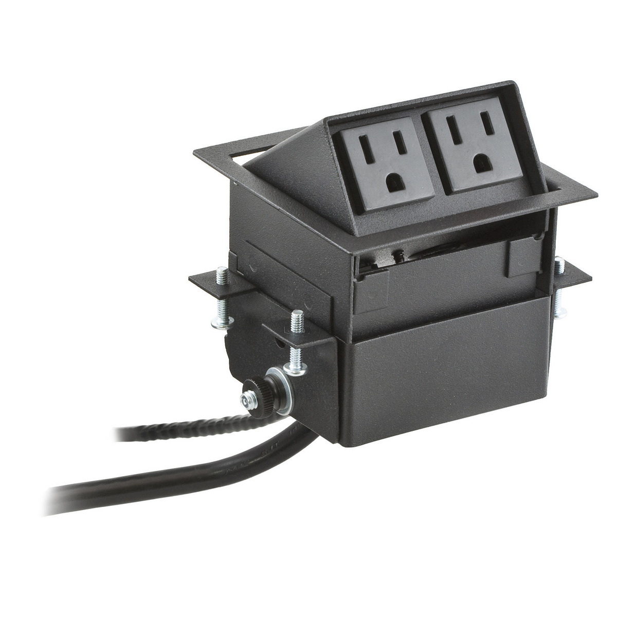 Product image for Box square mini lift-up 2-outlet 15A black