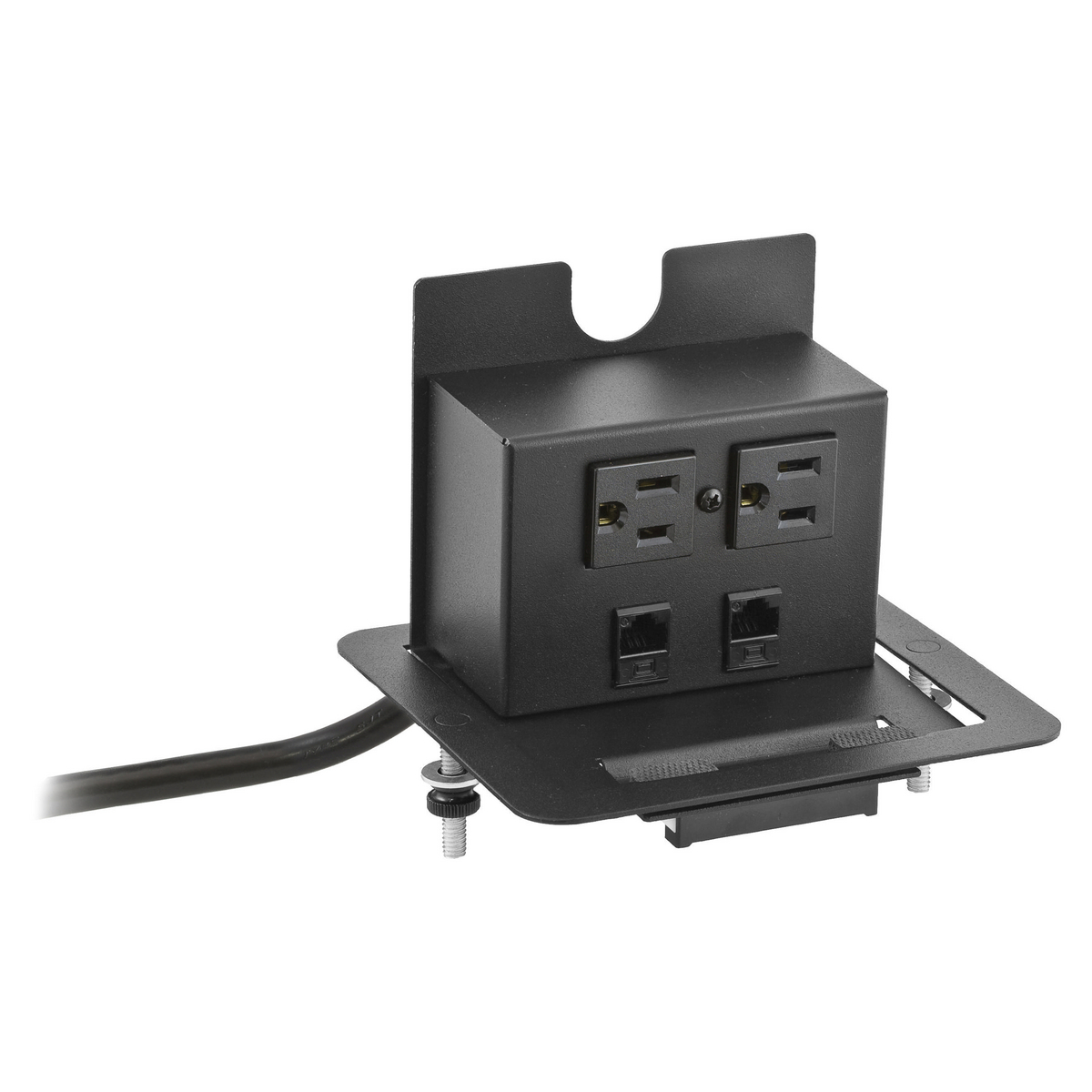 Product image for Box square lift-up 2-outlet 15A black