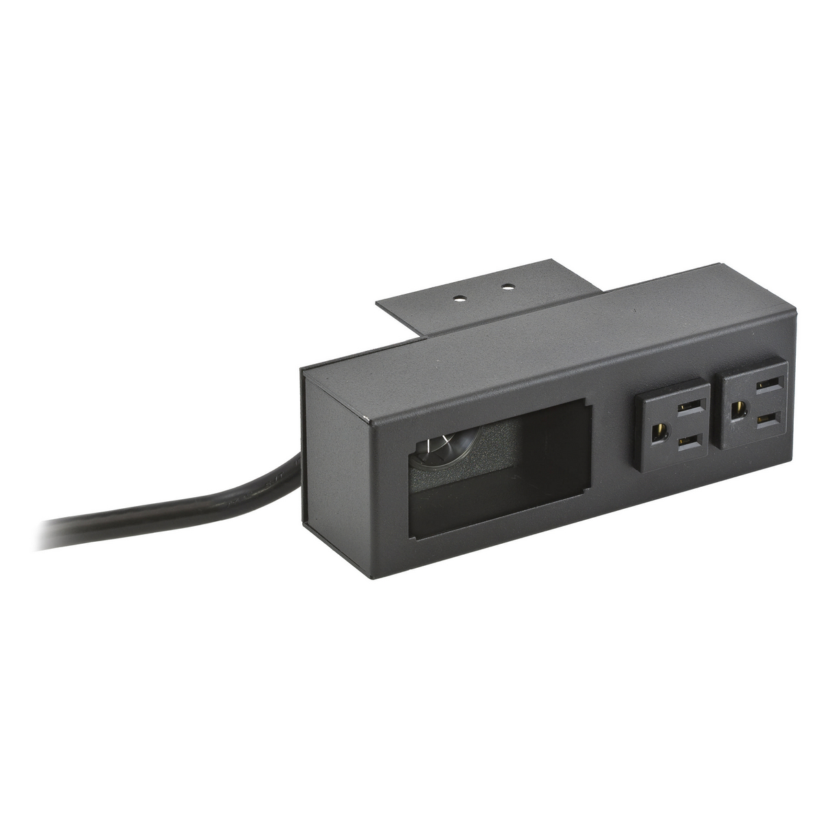 Product image for Box under table mount 2-outlet 15A black
