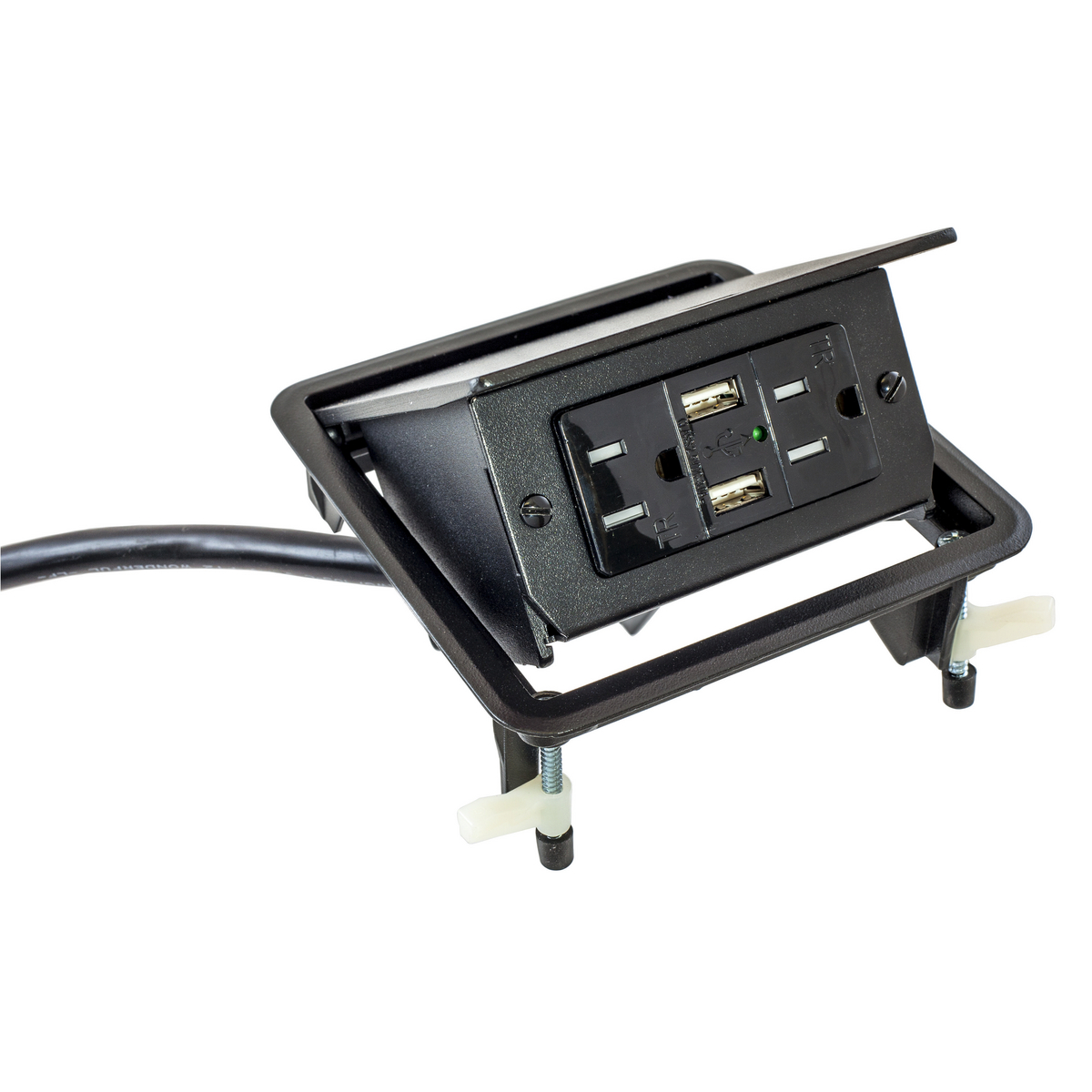 Product image for Box pop-up work surface 2x2USB 120V 3AMP black