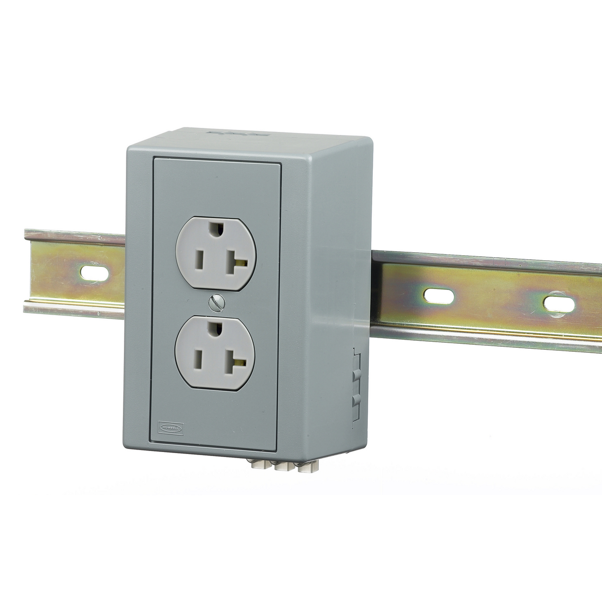 Product image for Utility box horizontal 125V 20A grey NEMA5-20R