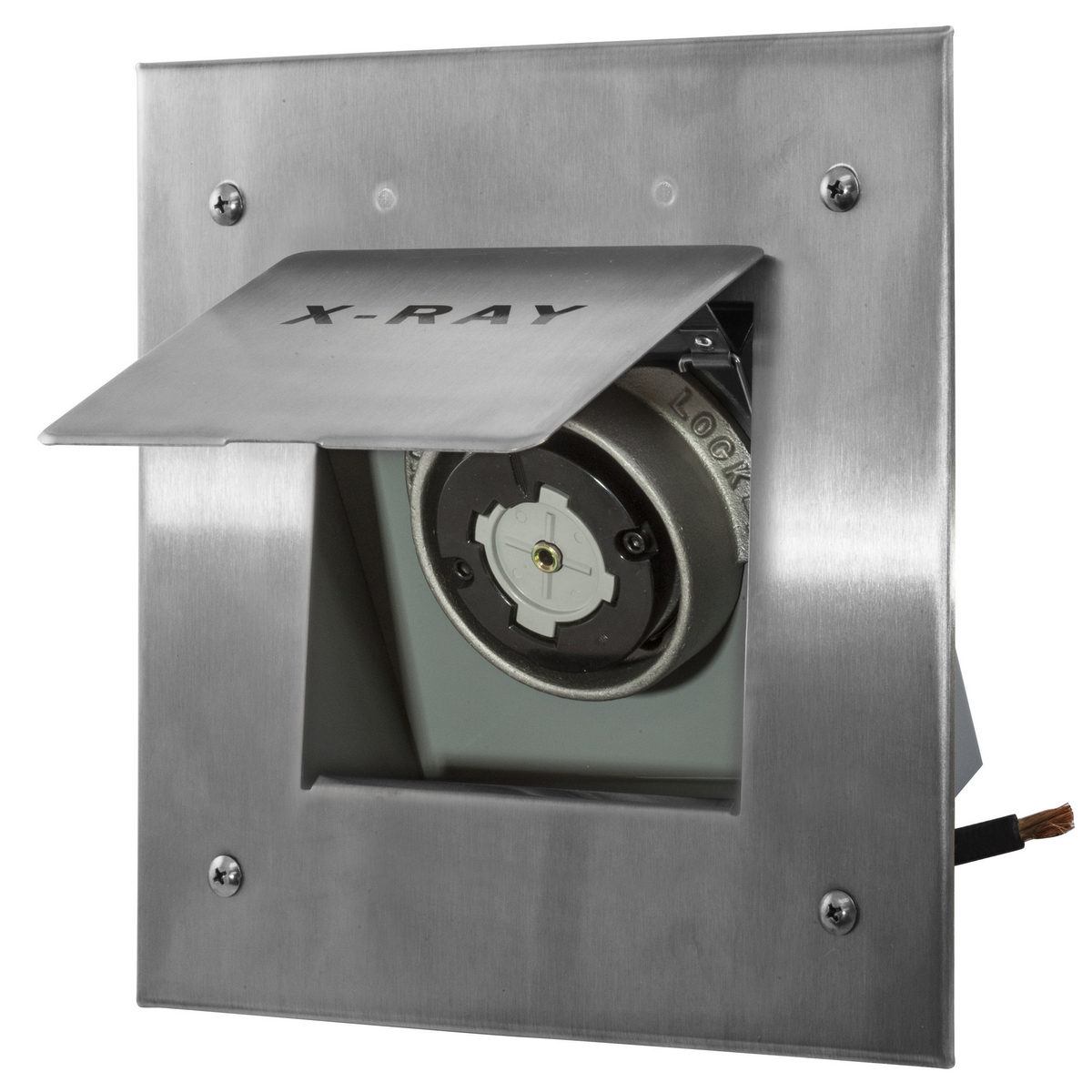 Product image for Receptacle 2-pole 3-wire SS plate 60A 250VAC