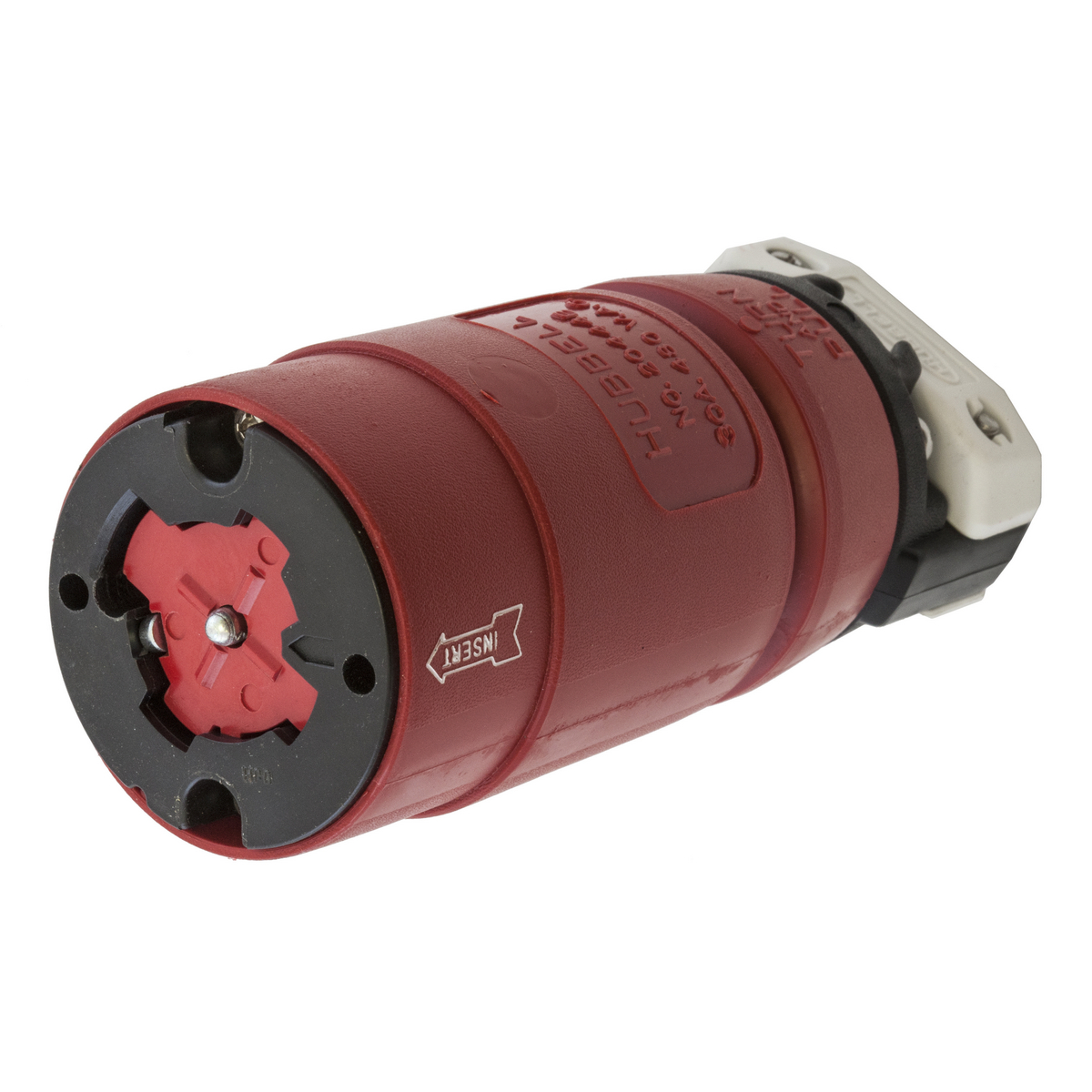Product image for Connector cable HBL lock 3P 30A 480V IP20 red