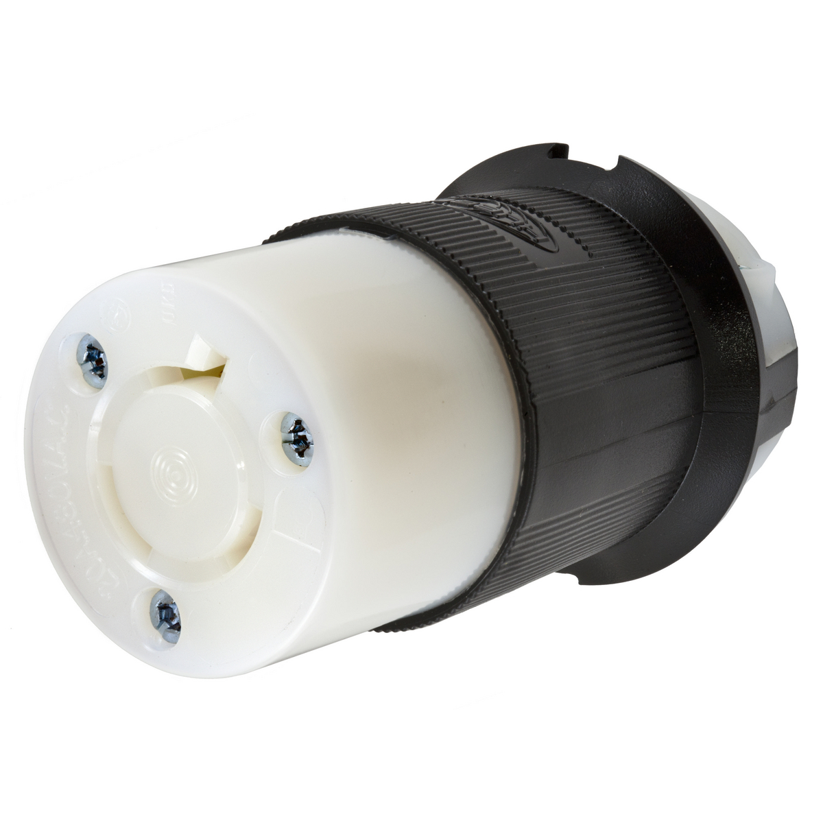 Product image for Connector L8-20R twlo cable 2P 20A 480V bk/wh