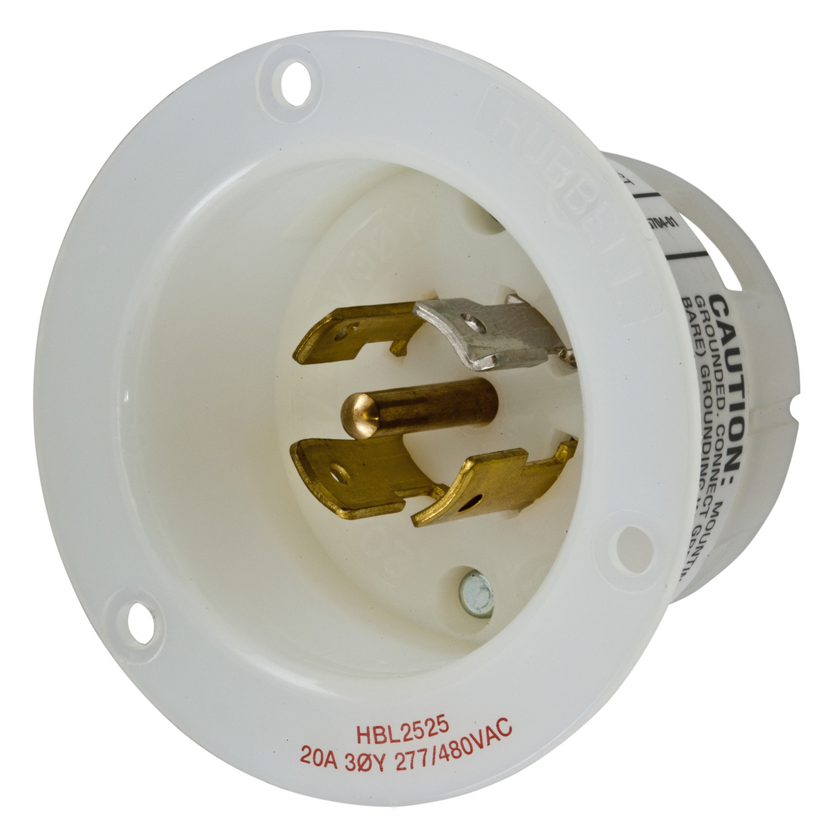 Product image for Plug L22-20P inlet twlo 3ph 20A 277/480V white