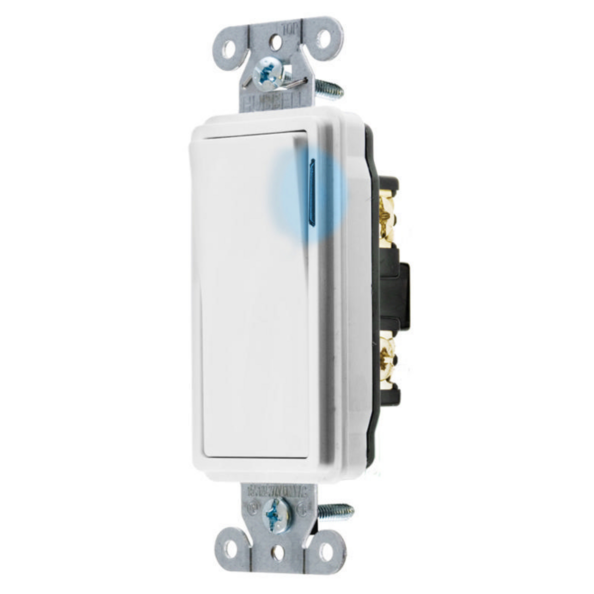 Product image for Switch rocker 1-pole LED 20A 120-277VAC white