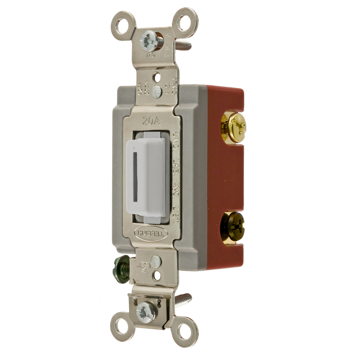 Product image for 3W TOG, IND GRD, 20A 120/277V, LK, WH