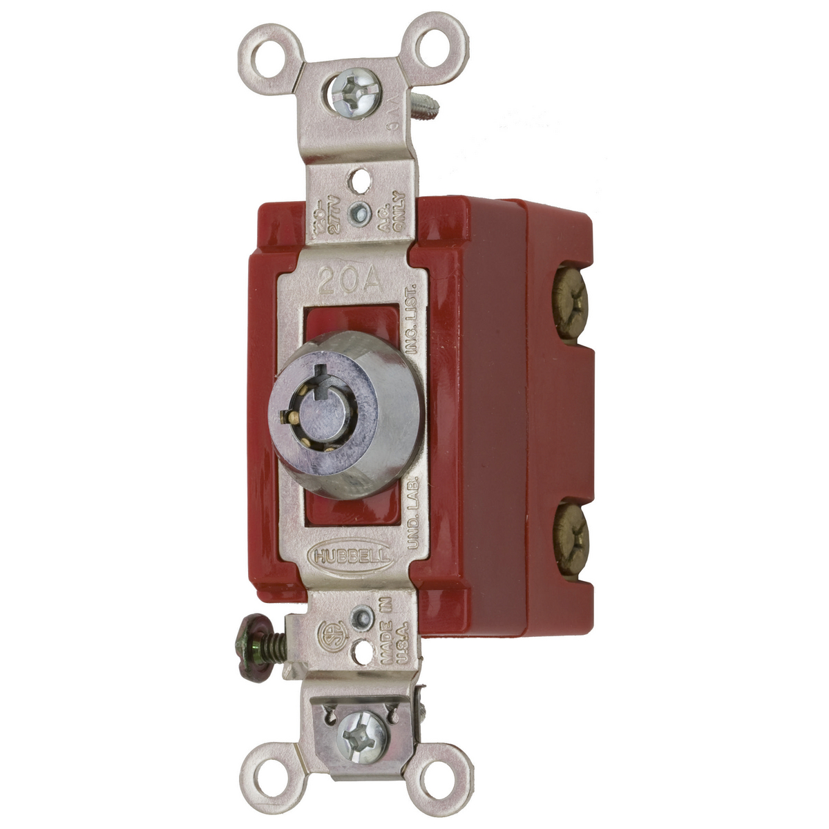 Product image for Switch barrel key lock industrial grade 2-pole 20A 120-277V