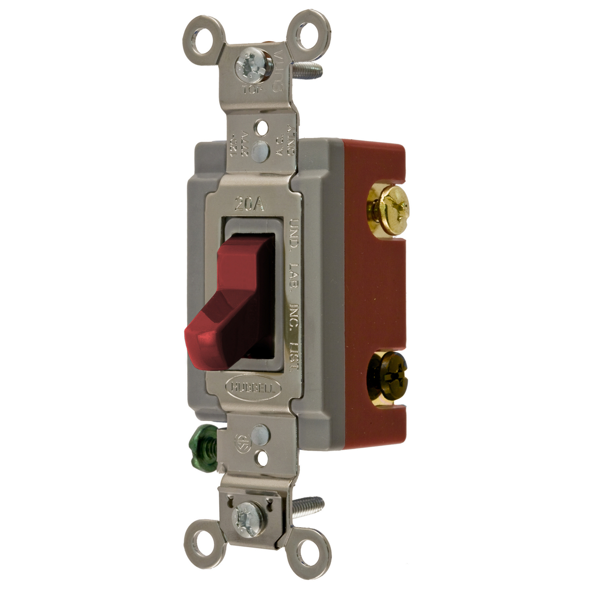 Product image for HUB HBL1223R SWITCH 20A 3WAY RED