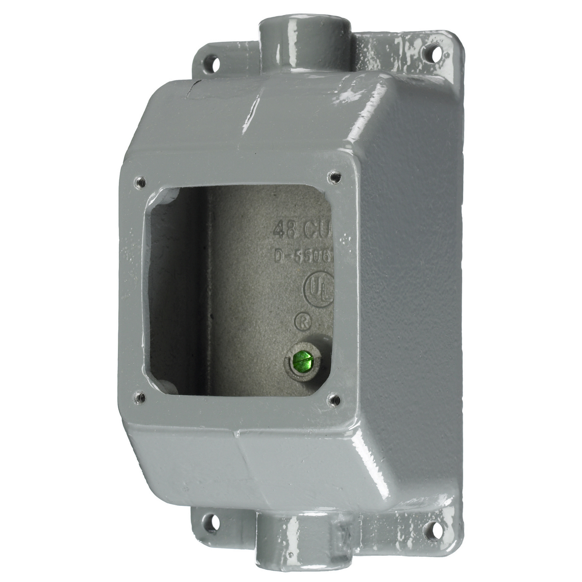 Product image for Box feed thru cast aluminium grey 3/4in NPT