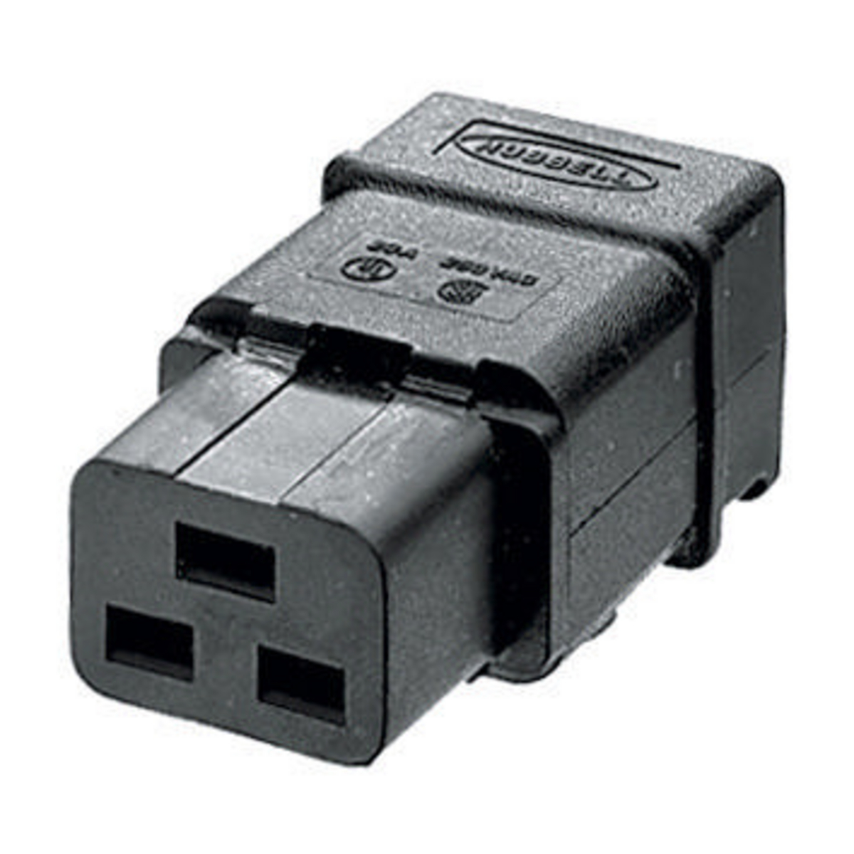 Product image for Connector female nylon 2P+earth 250V 20A black