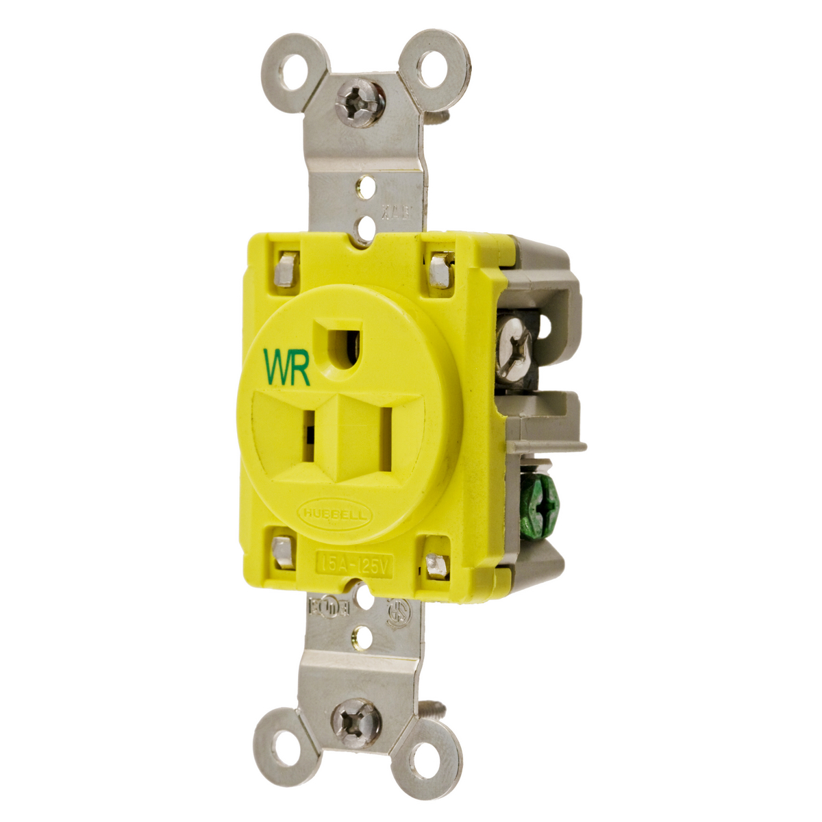 Product image for Receptacle 5-15R EHD ugr single 2P 15A 125V yell